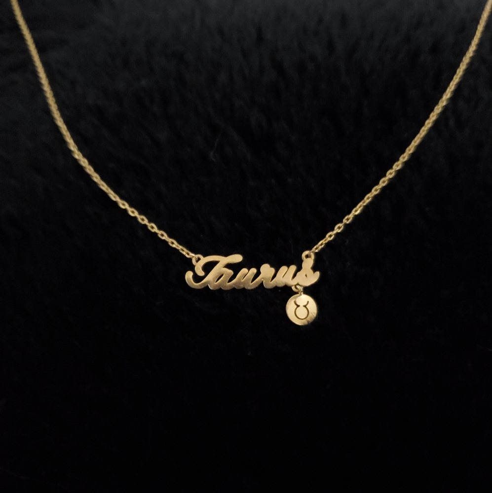 2/$5 Dainty gold chain Taurus necklace